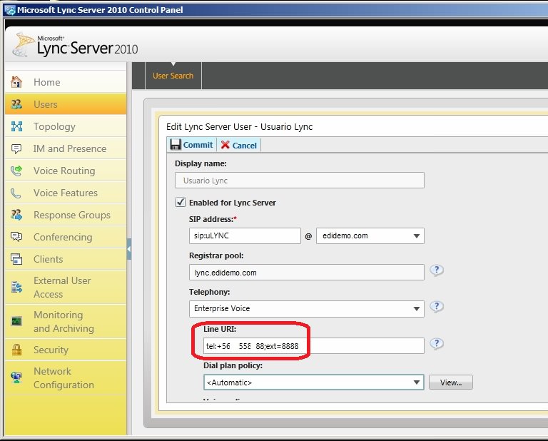 Conexión de teléfonos IP con LYNC